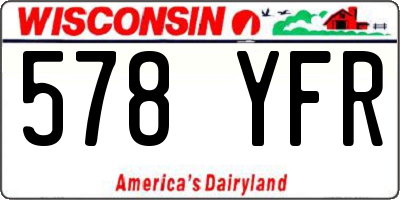 WI license plate 578YFR