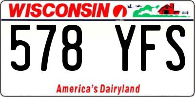 WI license plate 578YFS