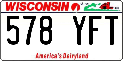 WI license plate 578YFT