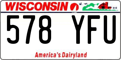 WI license plate 578YFU