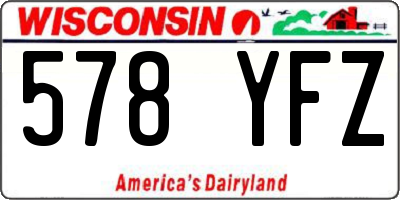 WI license plate 578YFZ