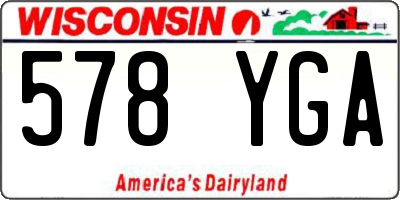 WI license plate 578YGA