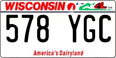 WI license plate 578YGC