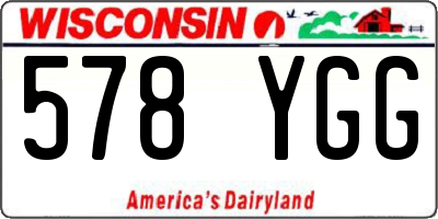 WI license plate 578YGG