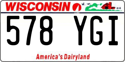 WI license plate 578YGI