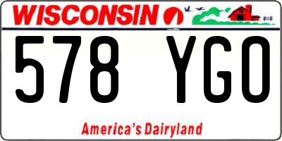 WI license plate 578YGO
