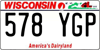 WI license plate 578YGP