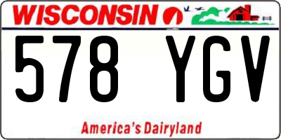 WI license plate 578YGV