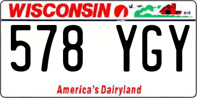 WI license plate 578YGY