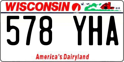 WI license plate 578YHA