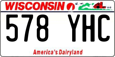 WI license plate 578YHC