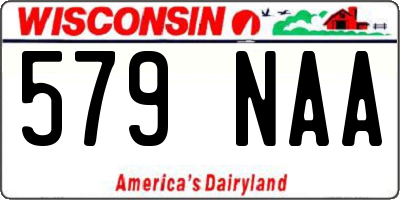 WI license plate 579NAA