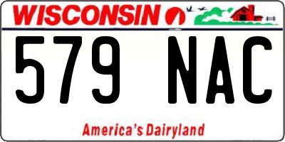 WI license plate 579NAC