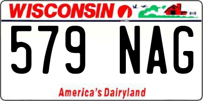 WI license plate 579NAG