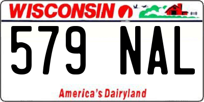 WI license plate 579NAL