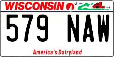 WI license plate 579NAW