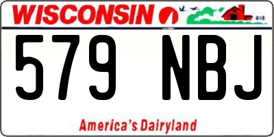 WI license plate 579NBJ