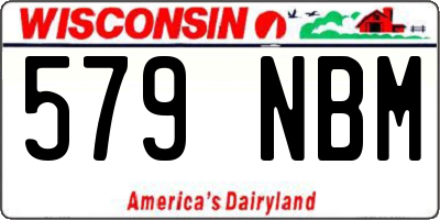 WI license plate 579NBM