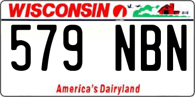 WI license plate 579NBN