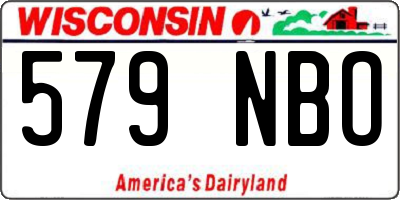 WI license plate 579NBO