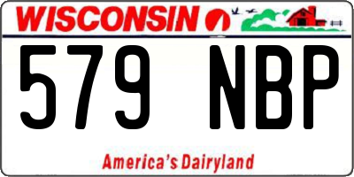 WI license plate 579NBP