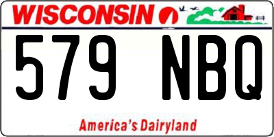 WI license plate 579NBQ