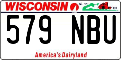WI license plate 579NBU