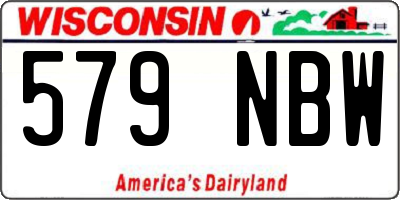 WI license plate 579NBW