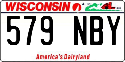 WI license plate 579NBY