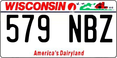 WI license plate 579NBZ