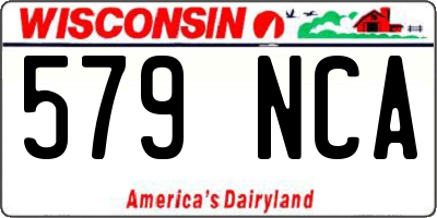 WI license plate 579NCA