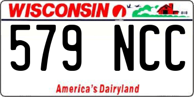 WI license plate 579NCC