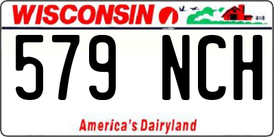 WI license plate 579NCH