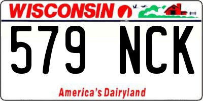 WI license plate 579NCK