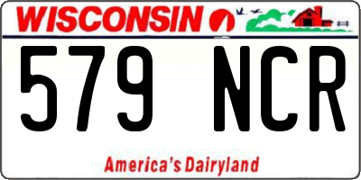 WI license plate 579NCR