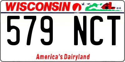 WI license plate 579NCT