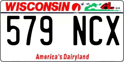 WI license plate 579NCX
