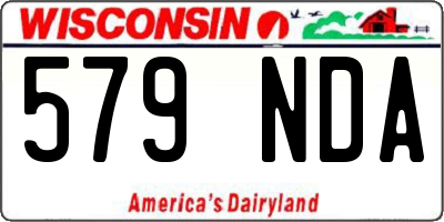 WI license plate 579NDA