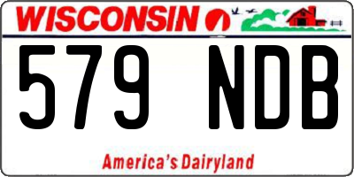 WI license plate 579NDB