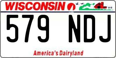 WI license plate 579NDJ