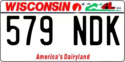 WI license plate 579NDK