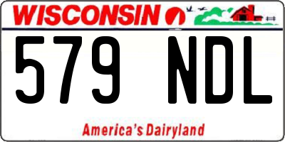 WI license plate 579NDL