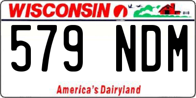 WI license plate 579NDM