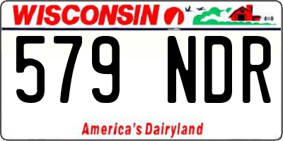 WI license plate 579NDR