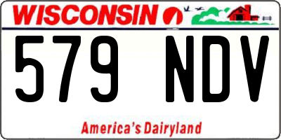 WI license plate 579NDV