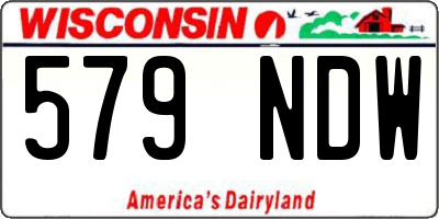 WI license plate 579NDW