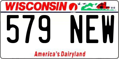 WI license plate 579NEW