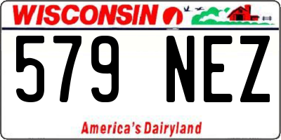 WI license plate 579NEZ