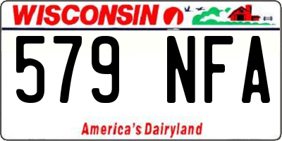 WI license plate 579NFA