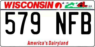 WI license plate 579NFB